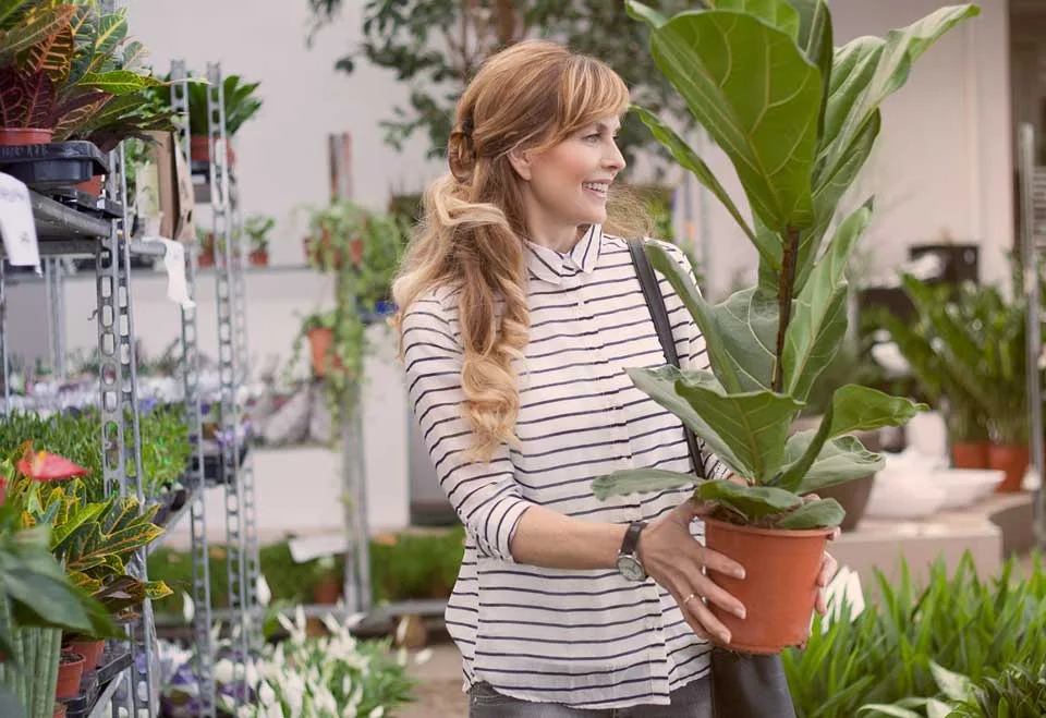 Girls with Plant